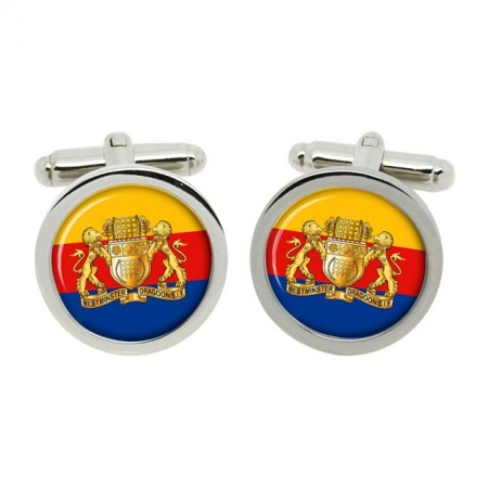 Westminster Dragoons (Wds), British Army Cufflinks in Chrome Box