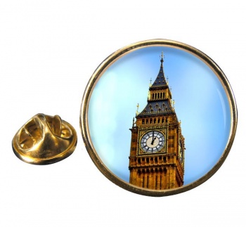 Elizabeth Tower Big Ben Round Pin Badge