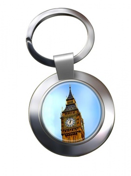 Elizabeth Tower Big Ben Chrome Key Ring