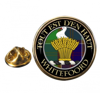 Whitefoord Scottish Clan Round Pin Badge