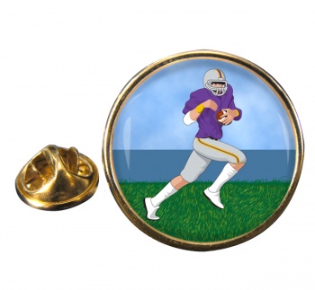 Wide Receiver Round Pin Badge