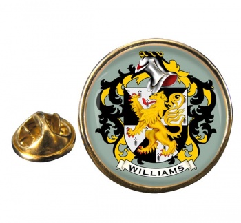 Williams Coat of Arms Round Pin Badge