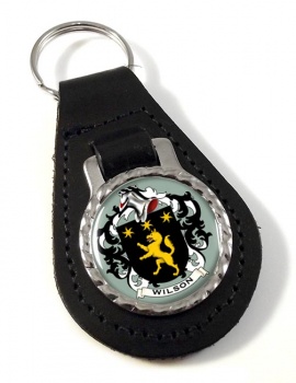 Wilson Coat of Arms Leather Key Fob