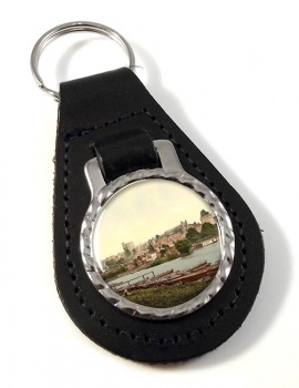 Windsor Castle from the North Leather Key Fob