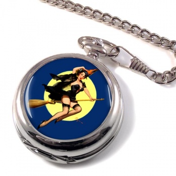 Witch's Delight Pin-up Girl Pocket Watch