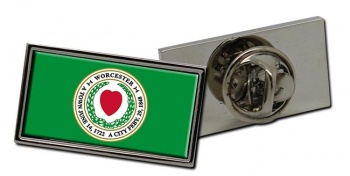 Worcester MA Flag Pin Badge