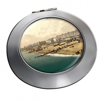 Worthing Beach Sussex Chrome Mirror