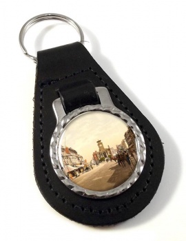 Worthing Sussex Leather Key Fob