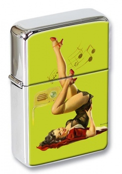 Station Wow Pin-up Girl Flip Top Lighter