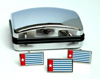 West Papua Flag Cufflink and Tie Pin Set