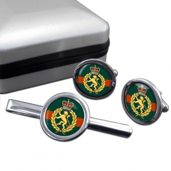 Women's Royal Army Corps (British Army) Round Cufflink and Tie Clip Set