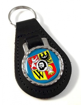 Wrocaw (Poland) Leather Key Fob