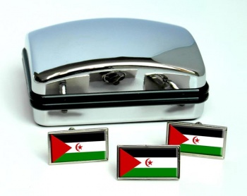 Western Sahara Flag Cufflink and Tie Pin Set