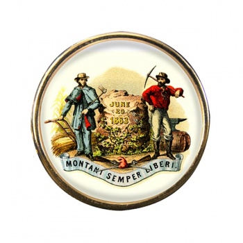 West Virginia Round Pin Badge