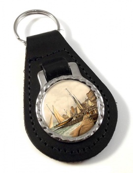 Yachts at Hastings Leather Key Fob