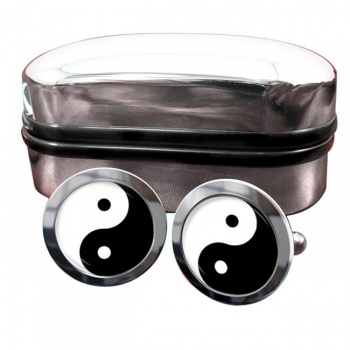 Yin Yang Round Cufflinks