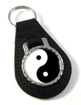 Yin Yang Leather Key Fob