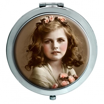Young Victorian Girl Compact Mirror