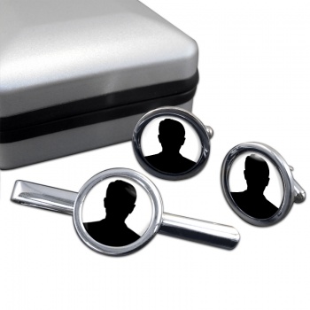 Any Photo Round Cufflink and Tie Clip Set