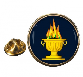 Zoroastrian Fire Round Pin Badge